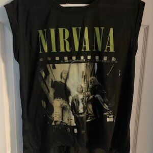 NIRVANA BAND WOMENS  SLEEVELESS TEE